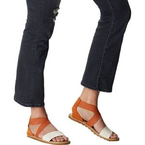 Sorel Ella II sandals- Desert Sun + Chalk- 9.5